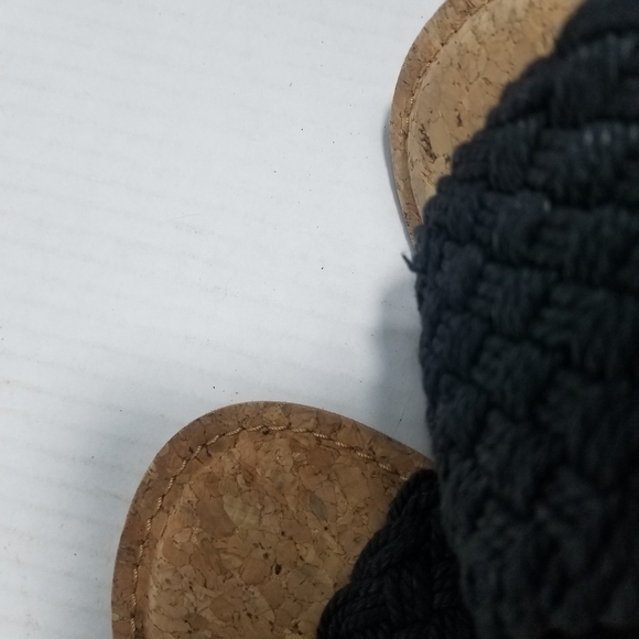 Yellow Box Black Woven Sandals - Picture 9 of 13